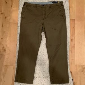 (*Free gift) Polo Ralph Lauren Men's Stretch Straight Fit Chinos (40x30, Olive)